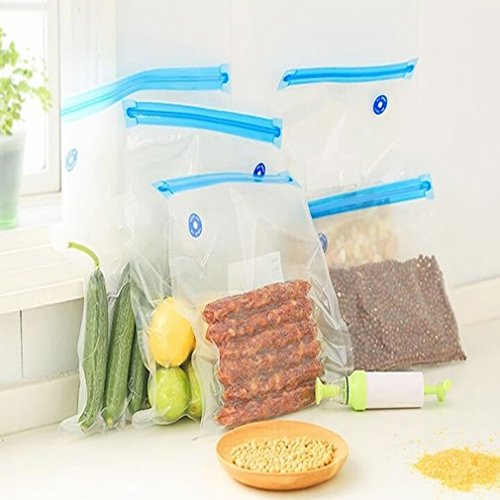Rurah Vacuum Sealer with Hand Pump Food Vacuum Compression Bag Reusable Sealed Bags - Thumbnail 4