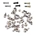 Afeax Compatible Full Screw Set Replacment with Bottom Pentalobe Screws Replacement for iPhone 8 Plus Silver/Black/Gold