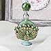 YU FENG 1/4 oz Miniature Glass Perfume Bottle Empty Vintage Jeweled Peacock Decor Crystal Perfume Bottles(Green)