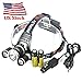 Boruit 10000Lm 3XXML T6+2R5 LED Headlamp Head Light Torch USB 18650+Car Charger