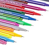 Fineliner Color Pen Set, Tanmit 0.4 mm Felt tip Colored Pens, No Duplicates, Vivide Ink, 18 Pack Coloring Markers Pens, Perfect for School, Watercolor, Sketching, Artists, Small Pictures Especially