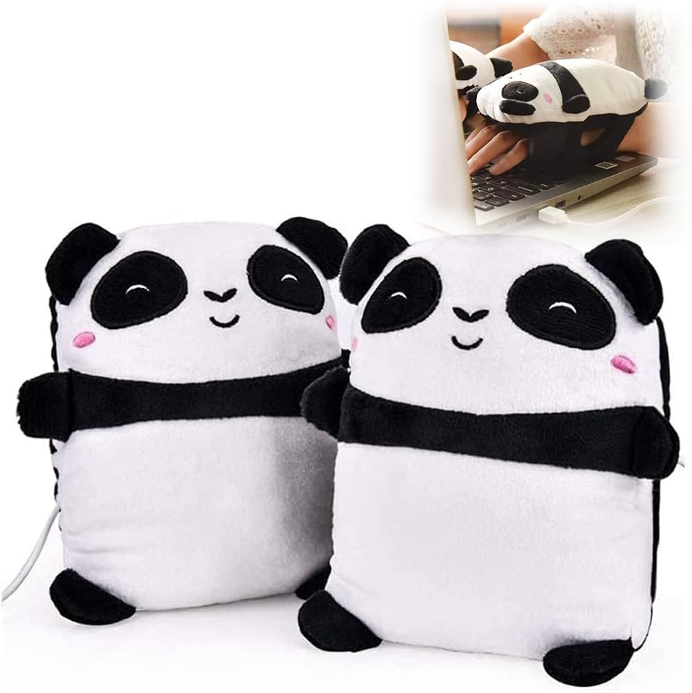 Cysocool USB Heated Gloves - Electric Winter Toasty Hand Warmers for Typing, Kids, Women - Fingerless Thermal Work Gloves, Winter Plush Hand Muffs