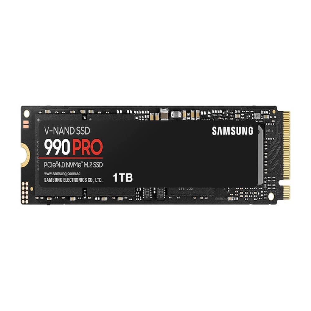 Samsung 990 Pro 1 TB NVMe M.2 内蔵SSD PCIe Gen 4.0 X4 NVMe 2.0インターフェース 7,450MB/秒 シーケンシャル読み取り速度 6,900MB/S シーケンシャル書き込み速度 V-NAND 3ビットMLC | MZ-V9P1T0。