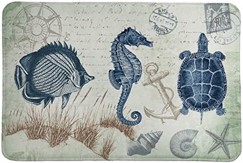 Laural Home Seaside Postcard Memory Foam Rug