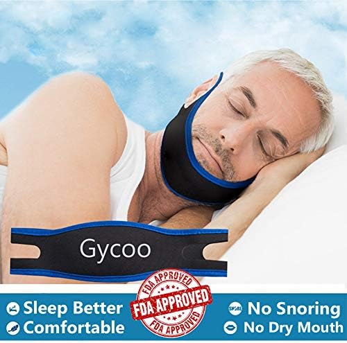 Anti Snoring Devices，[2019 Upgraded] Anti Snore Chin Strap Aid Stop Snore Solution Reducing Stopper Most Effective for Comfortable Natural Sleep All The Night (Black, Small)