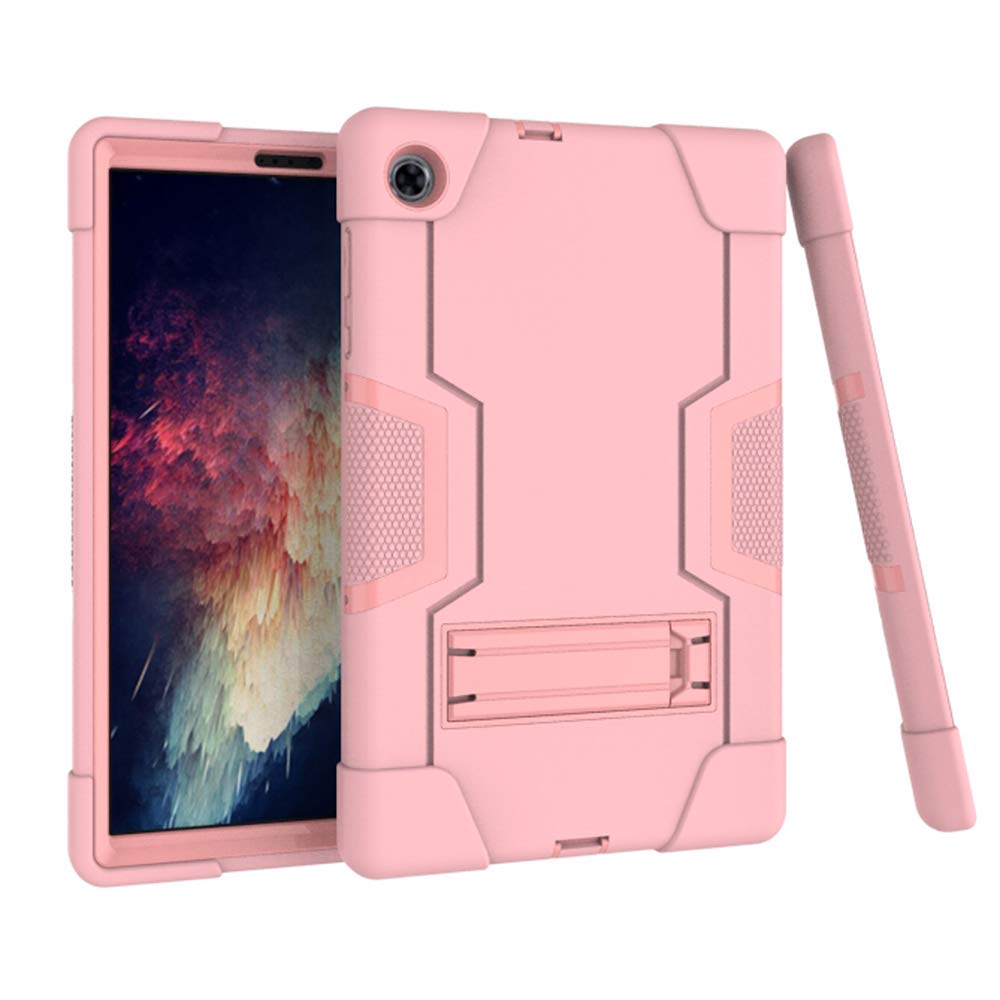Koolbei Case for Lenovo M10 Plus,Heavy-Duty Drop-Proof and Shock-Resistant Rugged Hybrid case Built-in Stand for Lenovo Tab M10 Plus TB-X606F TB-X606X 10.3" FHD Tablet 2020 2nd Gen (Rose Gold)