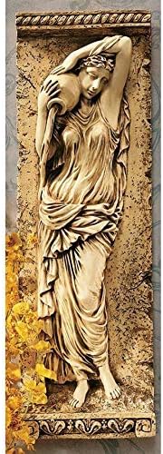 Design Toscano Water Maidens: Dordogne Wall Frieze , AH1480,18.00 x 56.00 cms, Two Tone Stone, 56L x 18W cm