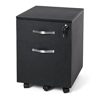 Songmics Lockable File Cabinets Filing Pedestal With 2 Drawers 5
