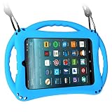 TopEsct Kid-Proof Case for Amazon Fire 7 Tablet (Compatible with Both 7th and 9th Generation Tablets, 2017&2019 Releases) Handle Stand Cover Case for Kids (Blue)