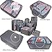 Evatex Packing Cubes - 8 Set Travel Packing Cubes, with Waterproof Shoe Bag, cosmetic bag, diaper bag, Laundry Bag (Grey) (Grey)