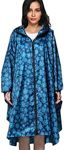 RAINATTY Rain Poncho Rain Cape Rainwear Ponxo Jacket Coat for Adults Hooded Waterproof with Zipper Outdoor