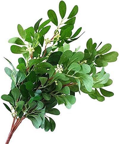 skgardeniamy Decorative Artificial Flowers, 1Pc Artificial Jujube Leaf Foliage Plant Photograph Prop Wedding Home Desk Decor Green