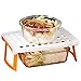 KF653 Multipurpose Foldable Microwave Oven Steam Rack Double Layer Dish Tray for Kitchen, Space and Time Saving