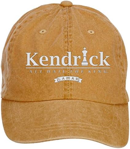 LongDaCo Kendrick Lamar King Cotton Baseball Cap with Adjustable Hat Men Brown