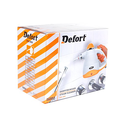 Defort elektrischer Dampfreiniger mit 3 Düsen und Messbecher, 800 W, 1 Stück, grau/orange, DSC-800 – Bild 4