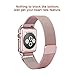 ALNBO Compatible 38mm Apple Watch Band Stainless Steel Mesh Magnetic Replacement Wrist Band with Metal Protective Case for Apple Watch Series 3 Series 2 Series 1 Rose Gold