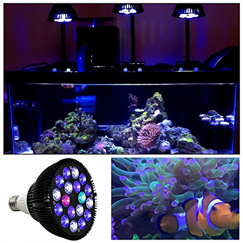 KINGBO 18W LED Aquarium Light Bulb PAR38 E27 6Band Full Spectrum for