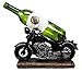 Atlantic Collectibles Vintage Black Chopper Motorcycle Bike Wine Holder Figurine 12.25