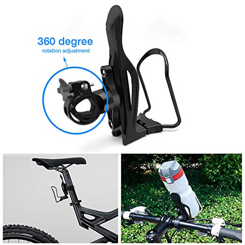 JIANKUN Adjustable Bike Water Bottle Cage,Lightweight Aluminum Alloy Bicycle Water Bottle Holder with Handlebar Mount Bracket (A-Type) - Thumbnail 4