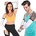 SHINYMOD Arm Sleeves UV Protection Sleeves for Men Women Youth Arm Warmers Compression Sports Long Sleeves Cycling Hiking Golf Basketball Driving Fishing Tattoo Covers Elbow Sleeves (White, XL)