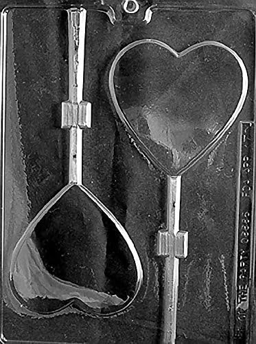 XL Swish Heart Chocolate Lollipop Mould 2 on 1