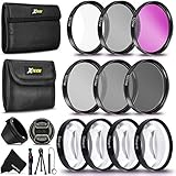 PRO 58MM Lens Filters + 58mm Lens Hood KIT for CANON EOS 70D 60D 7D 6D 5D 5DS 5DSR 7D EOS REBEL T6i T6S T5 T5i T4i T3 T3i T2i SL1 EOS 760D 750D 700D 650D 600D 550D 1200D 1100D 100D Cameras and Lenses