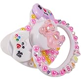 Adult Sized Pacifier, Personalized Pacifier, with Dust Cover Rhinestones Bling Dummy（Pink）