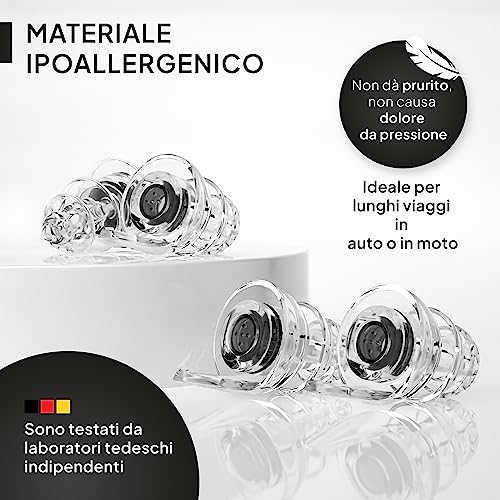 Senner MotoPro Motorcycle Ear Plugs with Aluminum Case, Reduce Wind Noise, Traffic Remains Audible for Long and Repeated Uses(SNR 17DB)