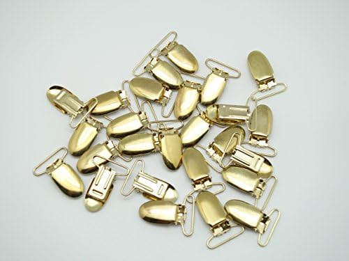 144 pcs 1" Metal Suspender Clips - Gold