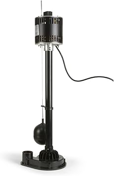 Eco Flo Products Epp50 Pedestal Sump Pump With Vertical Float Switch 1 2 Hp 5 000 Gph