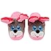 Stompeez Animated Pink Puppy Plush Slippers - Ultra Soft and Fuzzy - Ears Flap as You Walk - Medium