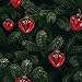 Luna Bazaar Mini Mercury Glass Heart Ornaments (1 to 1.5-Inch, Red, Cora Design, Set of 6) - Great Gift Idea, Vintage-Style Decorations for Christmas, Special Occasions, Home Decor and Parties