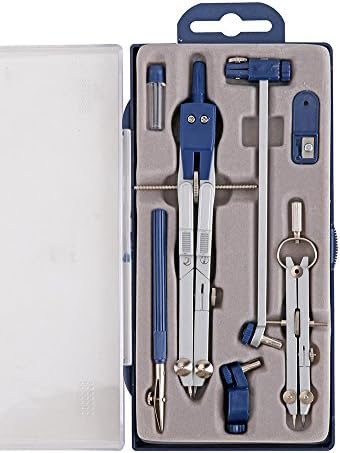Geometry Compass Set for Solid and Plane Geometry Precision Tool with Beam Extension Bar for Drawing Drafting Math and Geometry