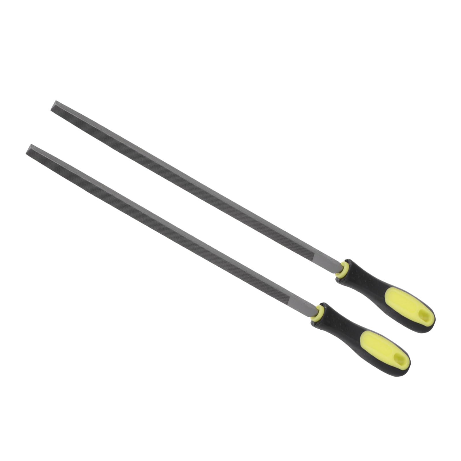 CoCud Triangular File, | 12 Inch File Length |, High Carbon Steel Medium Cut File Hand Rasp with Anti-Slip Grip Handle - (Applications: for Shaping Metal Wood Plastic), 2-Pieces
