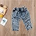 FriBabyfat Toddler Newborn Baby Boys Girls Causal Elastic Waist Destroyed Ripped Jeans Pants (0-6 Months, A)