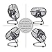 USB Fan, Binwo Quiet Mini Table Desk Personal Fan and Portable Metal Cooling Fan for Office Home School and Camping, High Compatibility, Power Saving with 360 Degree Rotation, 4 Inch ( Black )