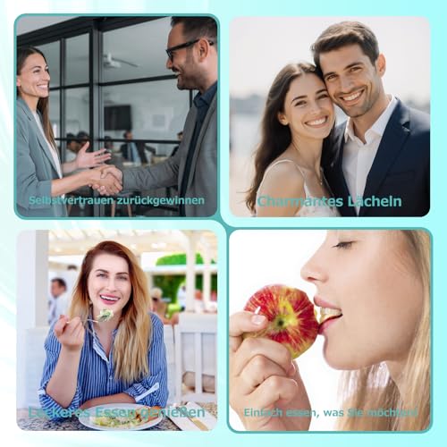 Custom Partial Dental Denture - Temporary Denture, Removable and Temporary Denture. Perfect fit and easy to use to recreate your smile at home (1 tooth)