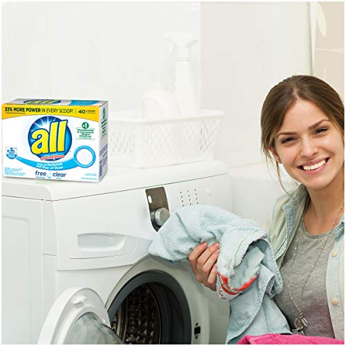 All Powder Laundry Detergent, Free Clear for Sensitive Skin, 52 Ounces, 40 Loads - Image 3