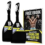 RIMSports Ab Straps for Pull Up Bar - Premium Pull Up Straps & Hanging Ab Straps for Core Workouts - Ideal Hanging Straps & Ab Hancer for Leg Raises, Knee Ups & Ab Workouts