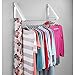 mDesign Expandable Metal Wall Mount Clothes Air Drying Rack - for Indoor Air Drying and Hanging Clothing, Towels, Lingerie, Hosiery, Delicates - Great for Laundry Room, Bathroom, Utility Area - White