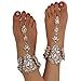 Holylove 1 Pair 7 Color Crystal Foot Jewelry for Women Barefoot Sandals Beach Wedding with Gift Box