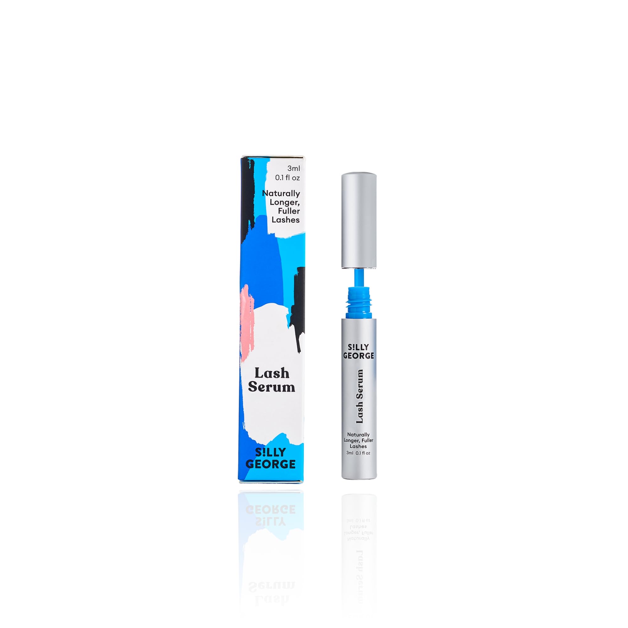 Silly George Eyelash Growth Serum - Lash Serum Unlocks Thicker, Fuller, Longer Eyelashes & Bold Eyebrows | Rapid Lash Moisturising Formula for Visible Results | Vegan & Cruelty-Free (3ml, 0.1 Fl. oz)