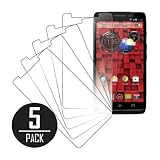 Motorola DROID MAXX Screen Protector Cover, MPERO Collection 5 Pack of Clear Screen Protectors for Motorola DROID MAXX XT1080M