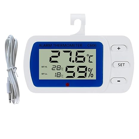 Termómetro digital para frigorífico con alarma de humedad interior ...