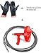 Dr.Drain VEDRAU01A1 Augers Plumbing Snake Pipe Cleaner Household Spring Cable with Gloves, Red