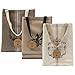 DII Printed Shopping Canvas Bags, Set of 3, French Print (CAMZ34792)