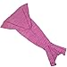 Mermaid Tail Blanket, Fans Mermaid Crochet Blanket for Adult and Kids, All Season Sleeping Bag (Adult, Pink)