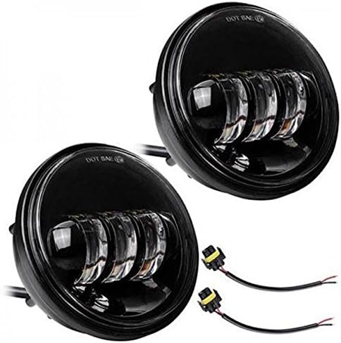 Pair 4-1/2" LED Motorcycle Passing Fog Lights for Harley Davidsons