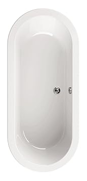 AquaSu 80191 1 Acry loPama, 180 x 80 cm, Weiß, Wanne, Badewanne, Bad, Badezimmer, Acryl Ovalwanne