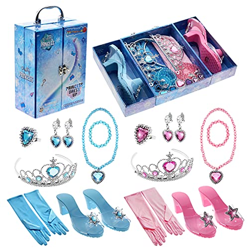 Princess Toys Gifts for 3 4 5 6 7 8 Year Old Girls,Toddler Little Girl Toys ages 3+ Year Old Birthday Easter Halloween Christmas Gifts Princess Dress Up Shoes Exquisite Box Indoor Outdoor Party Games